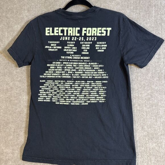Electric Forest 2023 Festival T-shirt Size S Lineup Concert EDM Rothbury MI - Picture 4 of 9